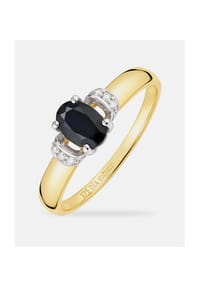 Diamant L'eternel - Ring, mit Saphir, 375 Gelbgold - gold