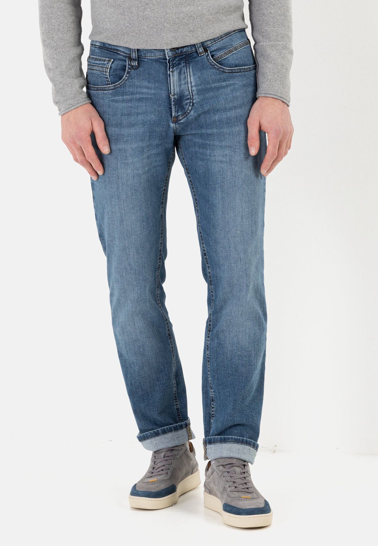 Camel Active Jeanshose, Used-Waschung, FüR Herren, Blau, 31/34