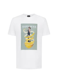 mey - Schlafanzug-Oberteil "FIZZ & FLAVOURS", Rundhals, für Herren - 1  WEISS