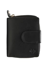 GALERIA - Brieftasche, Druckknopf, Leder - BLACK