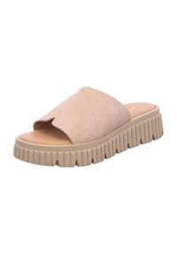 Tamaris - Pantoletten - BEIGE SUEDE
