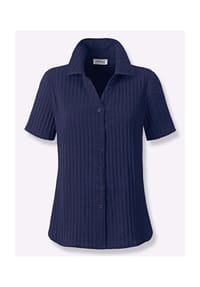Witt - Kurzarm-Bluse - dunkelblau-gestreift