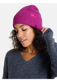 LIEBLINGSSTÜCK - Damen Strickmuetze aus Woll-Mohair-Mix - 824-raspberry rose