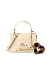 LOVE MOSCHINO Heart Charm - Heart Charm Handtasche Leder 21 cm - black