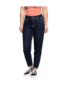 QUEEN KEROSIN - Slim-Fit-Jeans im 5-Pocket-Design Betty - dunkelblau
