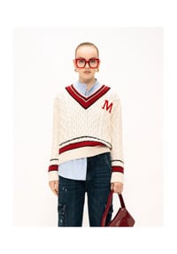 MARC ELLIS - Pullover - Cream and Red
