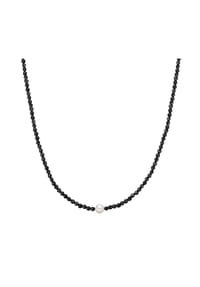 VALERO PEARLS - Damen Kette aus 925/- Sterling Silber in Silber mit Achat und Süßwasser-Zuchtperle - silber