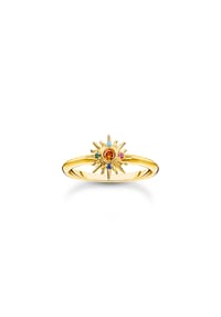 Thomas Sabo - Festival Ring mit Sonne und bunten Steinen - gelbgoldfarben, bunt