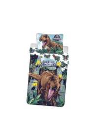 COFI - Jurassic World Kuschelige Bettwäsche Baumwolle, 140x200 cm & 70x90 cm - Mehrfarbig 200x140 + 70x90 cm