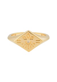 caї - Ring 925/- Sterling Silber 1 Weißtopas - gelb