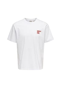 ONLY & SONS - T-Shirt Fred, Baumwolle, für Herren - 209112001 BRIGHT W