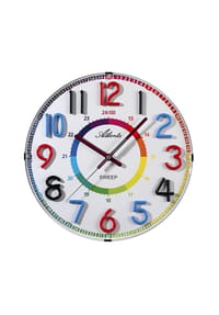 Atlanta by PARAGON - Kinder-Wanduhr mit Lernzifferblatt - 4480/0 (mehrfarbig) - Mehrfarbig