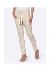 heine - Druck-Hose - champagner-beige-bedruckt