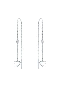 EAST / SIDE - Damen Ohrringe aus Edelstahl in Silber mit Preciosa - silber