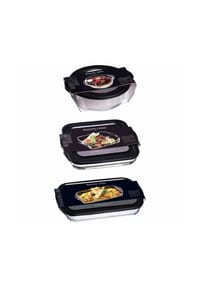 Ritzenhoff & Breker Auflaufformen mit Frischhaltedeckel Cucina 3er Set transparent - CUCINA - 