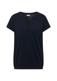CECIL - Shirt, Split-Neck, für Damen - 15512 UNIVERS BLUE