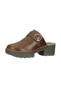 Fly London - Leder Clogs - Camel