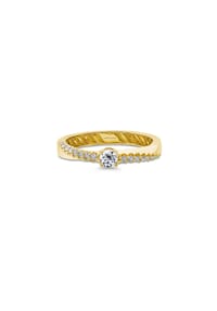 MONCARA - Damen Ring, 585er Gold, 17 Diamanten zus. ca. 0,35 Karat - Gelbgold
