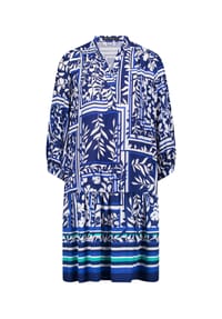 BETTY BARCLAY - Stufenkleid mit 3/4 Arm - Dunkelblau/Weiß