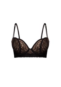 less is a'mor - Push-up-BH im Balconette-Stil, Tauri - schwarz