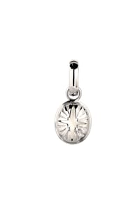 elli. - Charm Stern-Motiv Mondstein Weiß 925 Sterling Silber - Gold