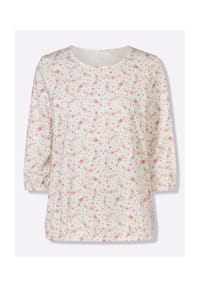 SIEH AN! - 3/4-Arm-Shirt - ecru-rosenholz-bedruckt