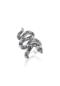 Thomas Sabo Rebel at heart - Ring  Schlange - silberfarben,  schwarz