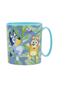 COFI - Bluey Becher Mikrowellengeeigneter Kunststoffbecher 390?ml – Motivbech - Blau 9x8x11cm