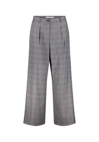 BETTY & CO - Karo-Hose mit weitem Bein - Grau/Schwarz