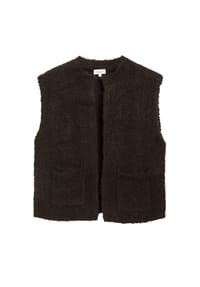 s.Oliver - Strickweste, aufgesetzte Taschen, für Damen - 80W0  BROWN