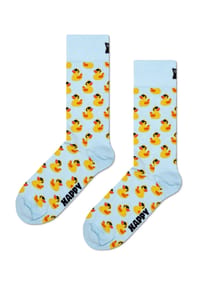 HAPPY SOCKS - Socken "Rubber Duck", Rippbündchen - 6000 LIGHT BLUE
