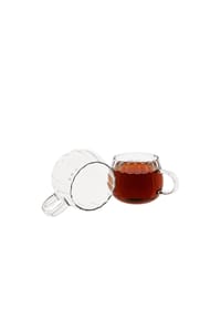 mulex® - 2-tlg. Gläser-Set mit Henkel 250 ml - Hitzebeständiges Glas - Transparent 2 Stück