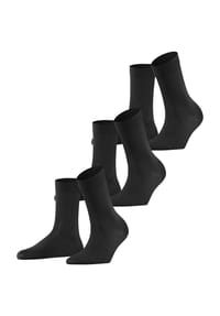 FALKE - Cotton Touch Socken, 3er-Pack, für Damen - 3000 BLACK