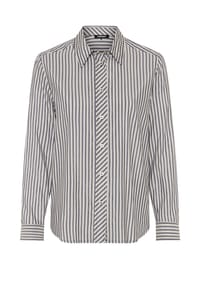 olsen - Bluse mit Streifen und Hemdblusenkragen - Ink Blue