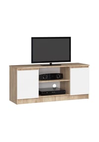 Akord - TV-Lowboard K120 mit 2 Türen und 6 Einlegeböden - artisan-eiche