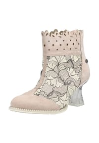 LAURA VITA® - Leder/Textil Stiefelette - Beige/Rosa