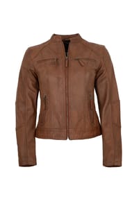 7eleven - Damen Lederjacke Lammnappa cognac - cognac