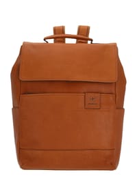 strellson - HYDEPARK Laptop-Rucksack "Hydepark", Leder, Laptopfach, uni, 18,9 L, für Herren - 703 COGNAC