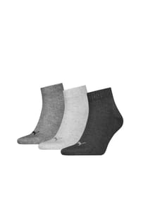 PUMA® - Kurzsocken, 3er-Pack, Rippbündchen - 009 WHITE/RED/BLUE
