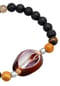 KUZZOÍ Armband Herren Lava Tigerauge Kauri Muschel 925 Silber Bild 3