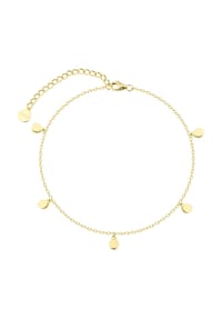 XENOX - Damen Fußkette, 925er Silber - GELBGOLD