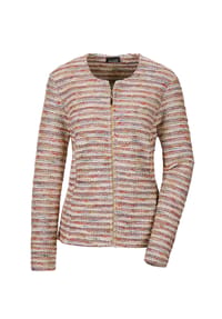 GOLDNER - Kurzgröße:  Bouclé-Jacke mit Multicolor-Design - bunt / gemustert
