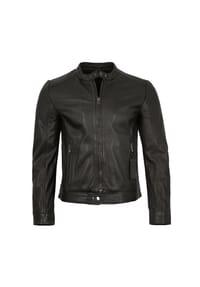 Mauritius LEATHERWEAR - Herren Lederjacke Lammnappa schwarz - schwarz