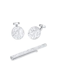 KUZZOÍ - Schmuckset Manschettenknöpfe Krawattennadel Organic 925 Silber - Gold