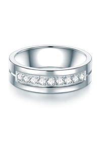 TRILANI 1934 - Damen Ring aus Edelstahl in Silber mit Zirkonia - silber