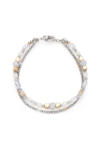 LEONARDO - Damen Armband Esther, Edelstahl mit Hämatitperlen - SILBER