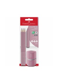 Faber-Castell - Schreib-Set "Grip 2001", 5-teillig - ROSE SHADOWS, grau