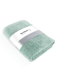herzbach home Badetuch Pura 100x150 cm 550g/m², Premium-Qualität, 100% Baumwolle, einfarbig - Herzbach_Pura - Anthrazit