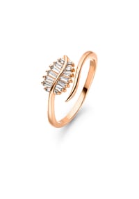 Fiocco JEWELRY - Bella Ring Zirkonia weiß Baguetteschliff , 925 Sterling Silber - gelbgold