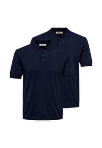 ONLY & SONS - Poloshirt 2er Pack Wyler - Beige / blau